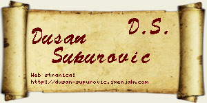 Dušan Supurović vizit kartica
